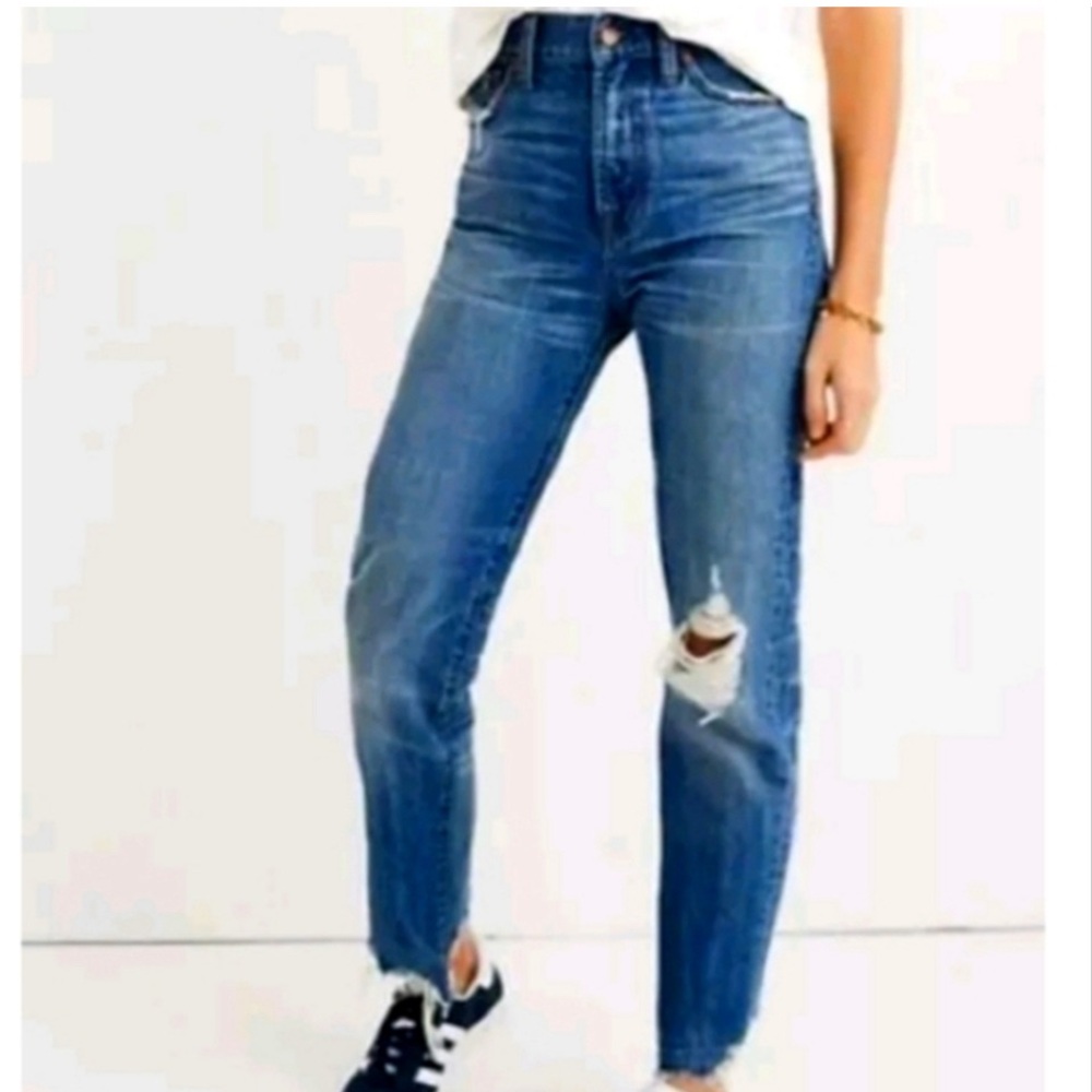 Madewell Perfect Summer Jean Destructed distressed Edition Size 29 blue …